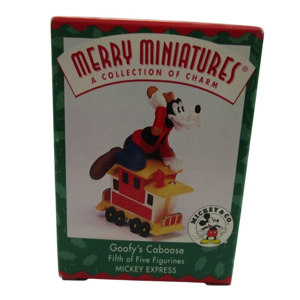 Hallmark Merry Miniatures Goofys Caboose Micky's Express Disney 1998 New